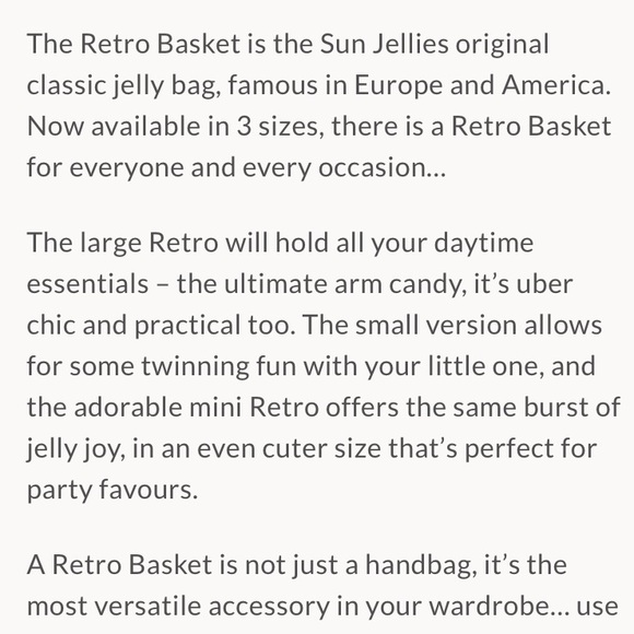 Sun Jellies Retro Basket, cream, size small - Picture 2 of 10